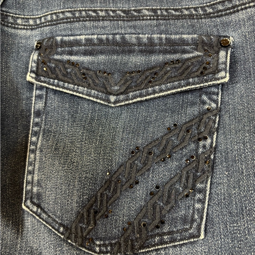 White House Black Market Noir Boot Leg Jeans size 12R - Picture 6 of 6